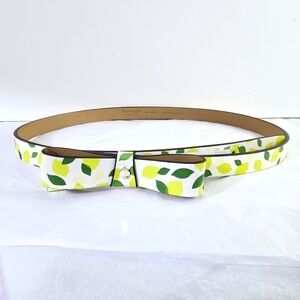 Kate Spade Lemon Print Bow Belt - White & Yellow s-l400.jpg main image 3